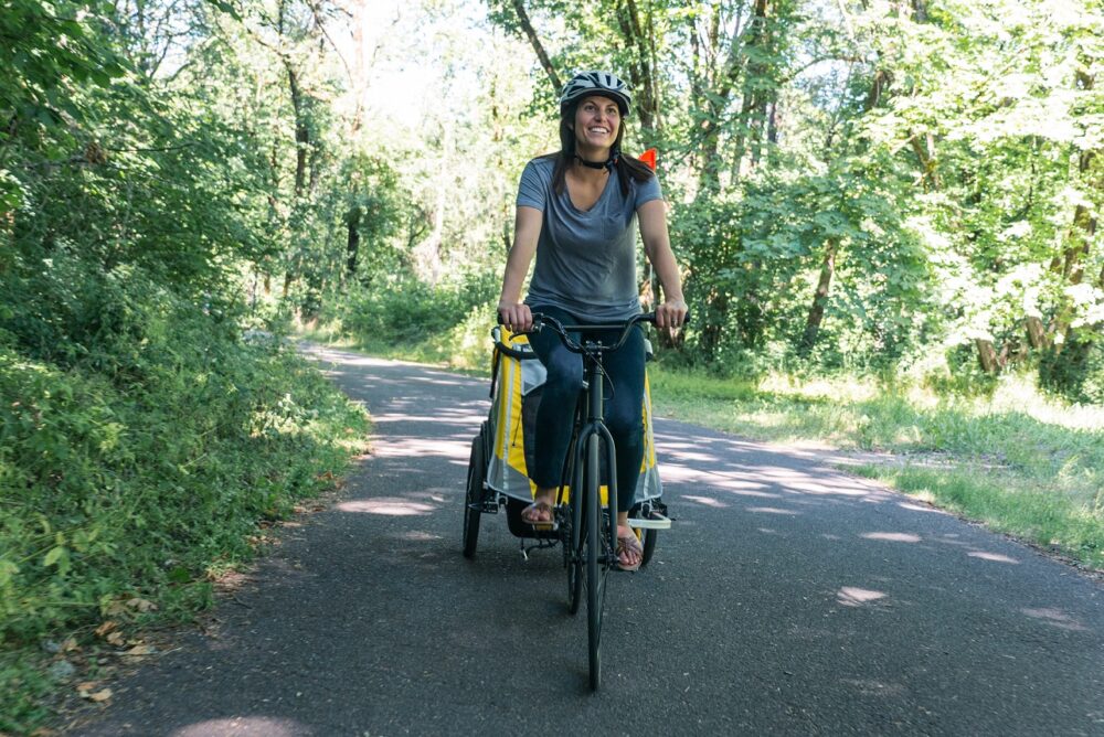 Burley rental cub Burley bike trailers to carry kids