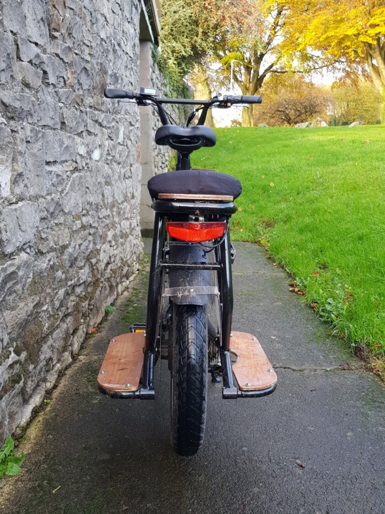 Mycle Cargo rear view Mycle cargo bike - Cycle Sprog review