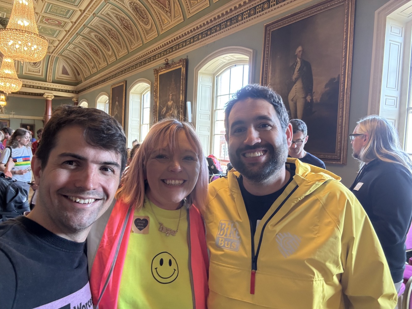 Katie and Rob Collier with Sam Balto at the Guildhall in Worcester