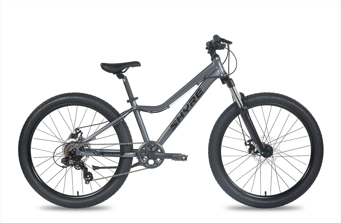 The Shyre Eastie 24 mountain bike seen from the side on a blank background