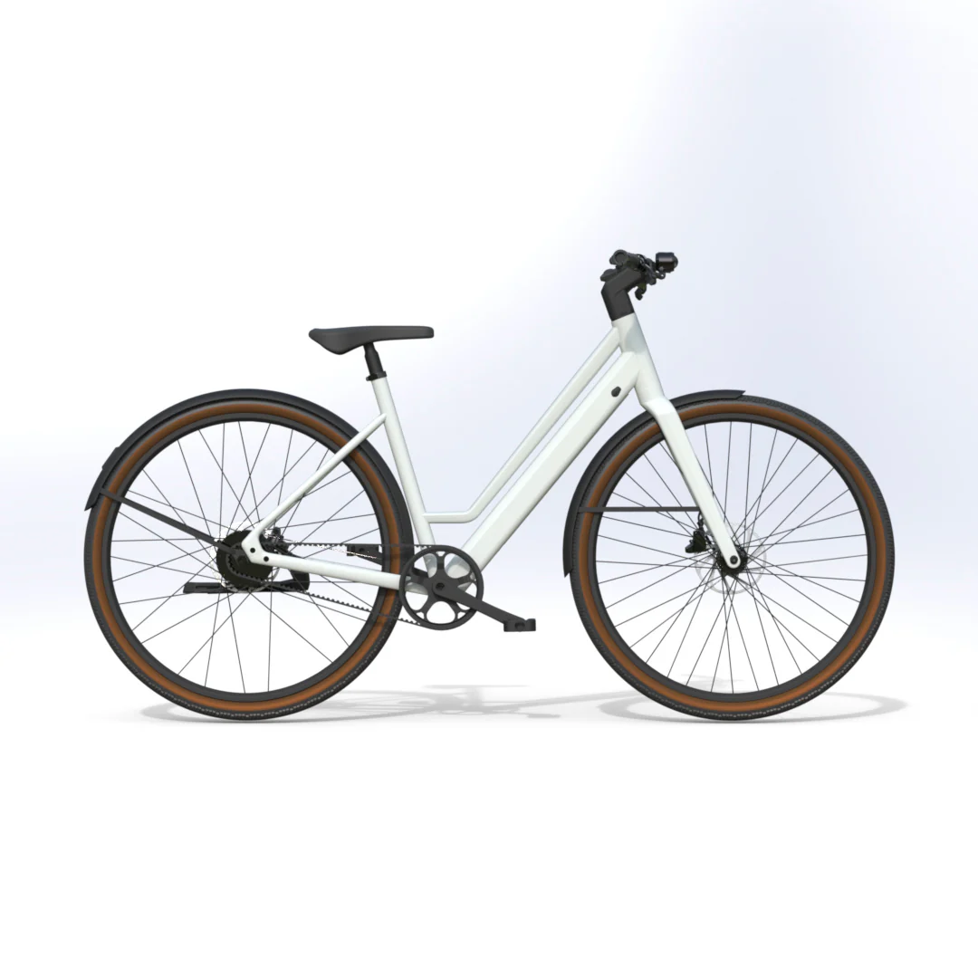 Estarli e28.9 step through e-bike in white