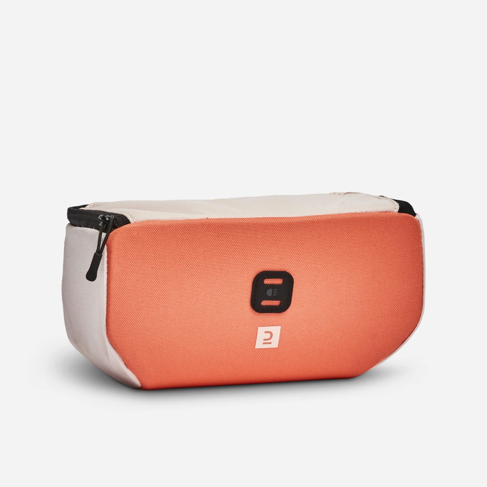 Best bike accessories for kids: A pink rectangular handlebar bag