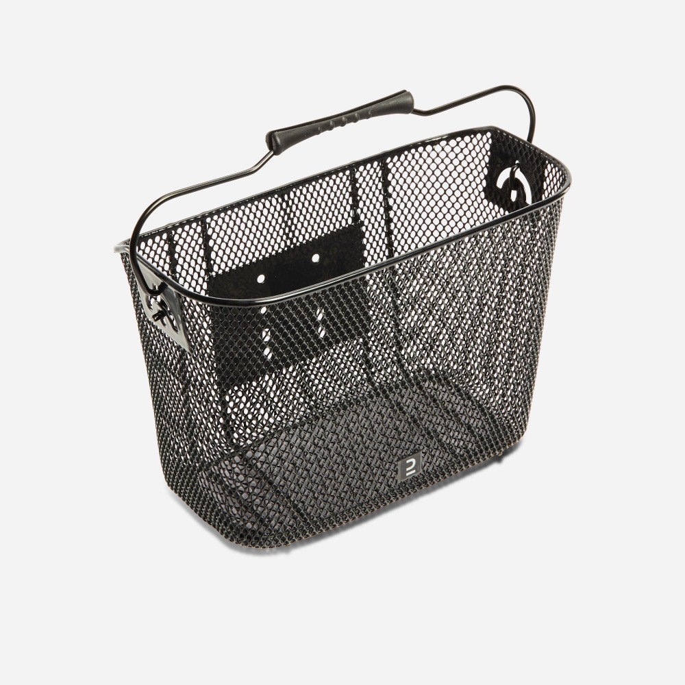 Best bike accessories for kids: a metal mesh bike basket with a handle