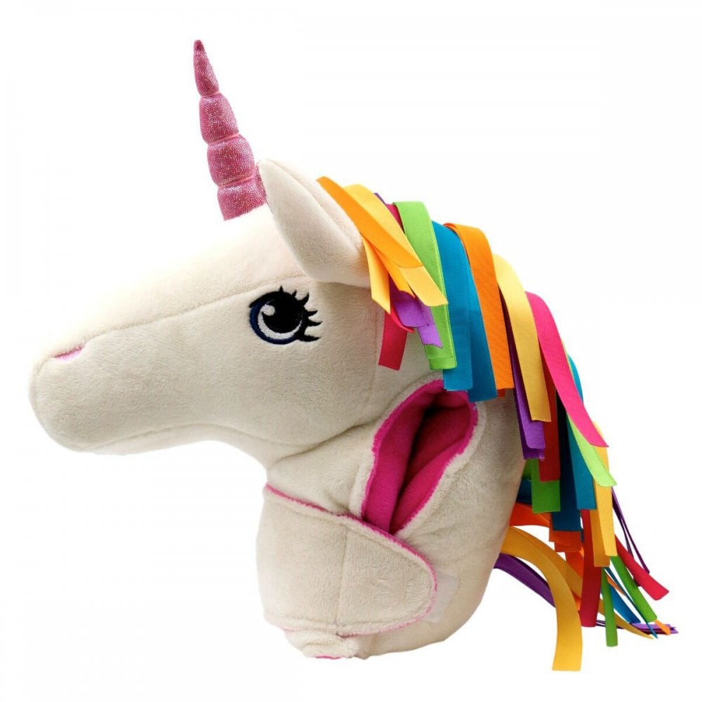 Best bike accessories for kids: A unicorn plushie with an opening to slot onto a handlebar