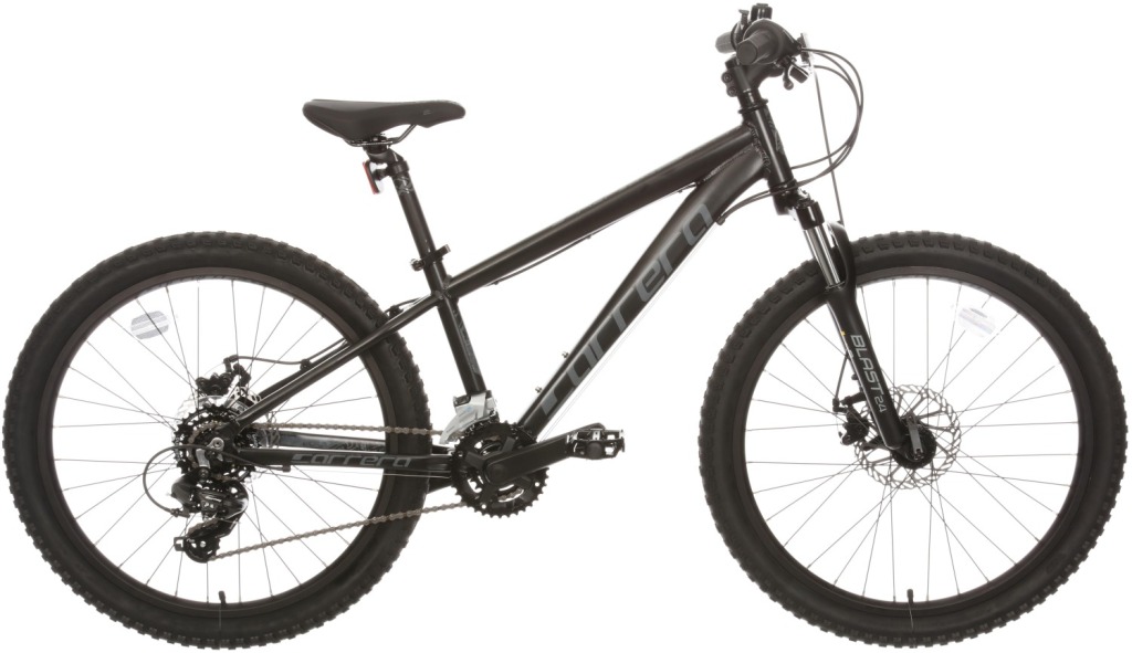 Best 24 inch kids mountain bikes: A side view of the Carrera Blast 24 mountain bike