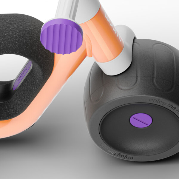 a stock image of the woom wow- close up of the handlebars