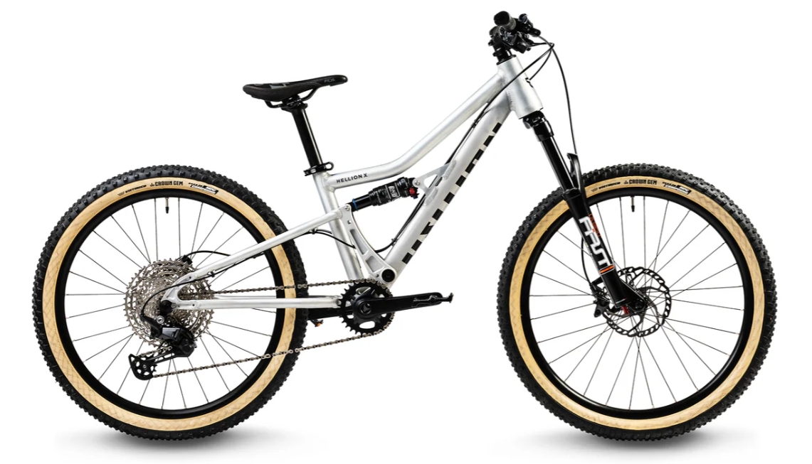 Early Rider Hellion X24 in Raw Aluminium - full suspension kids mountain bike 