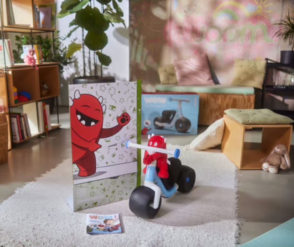 a stock photo of the woom wow unboxing